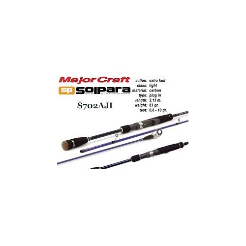 MAJOR CRAFT SOLPARA XF 7' 0.6-10GR 2-6LB/0.3-0.8PE